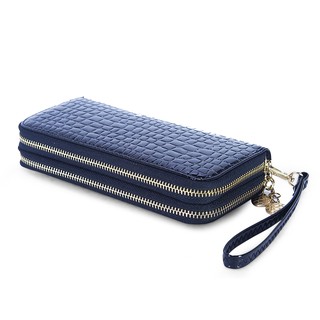 ví dài hai ngăn giả da cá sấu