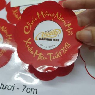 Tem giấy theo yêu cầu.