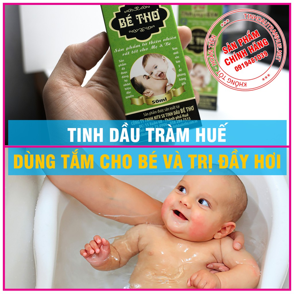 Tinh dầu tràm Bé Thơ Chính hãng 50ml- Có tem chống hàng giả của Công ty TNHH MTV Sản xuất Tinh dầu Bé Thơ