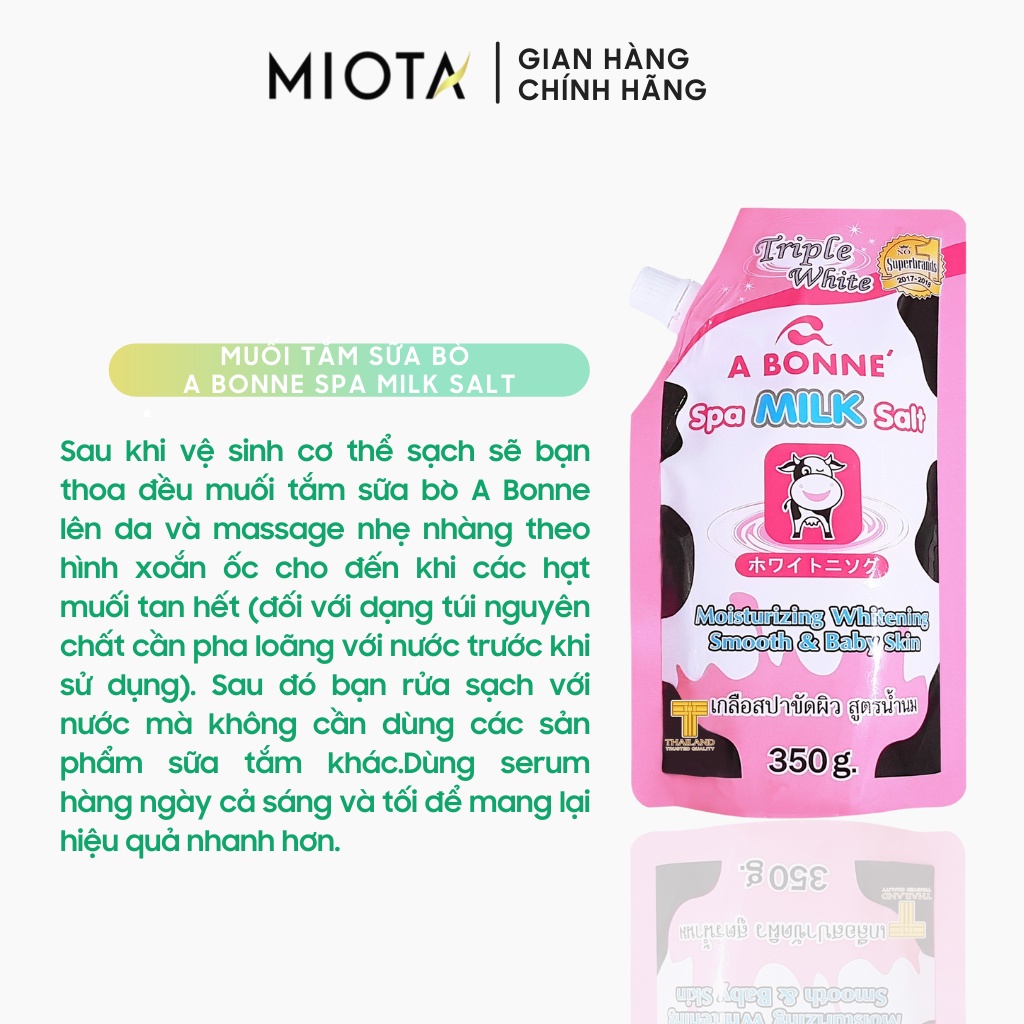 Muối tắm sữa bò tẩy tế bào chết A Bonne Spa Milk Salt Thái Lan 350gr