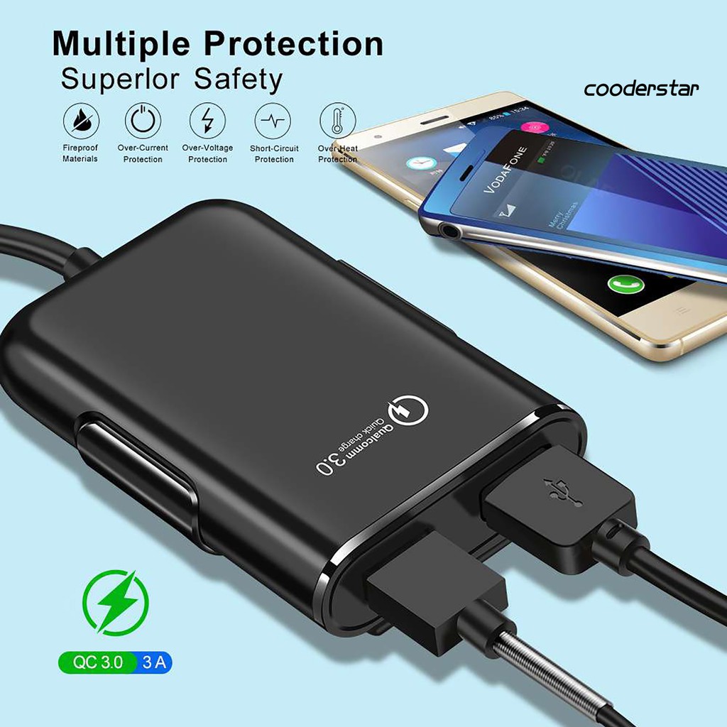 Củ Sạc Nhanh C Skinfood 4 Cổng Usb 60w 8a Qc3.0 Cho Iphone