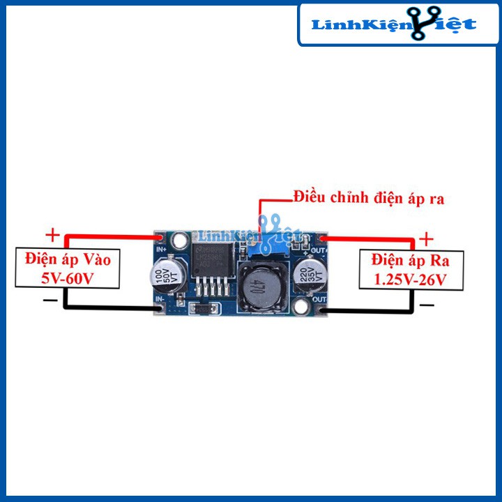 Module Hạ Áp Buck DC-DC LM2596HVS IN 5-40V 3A