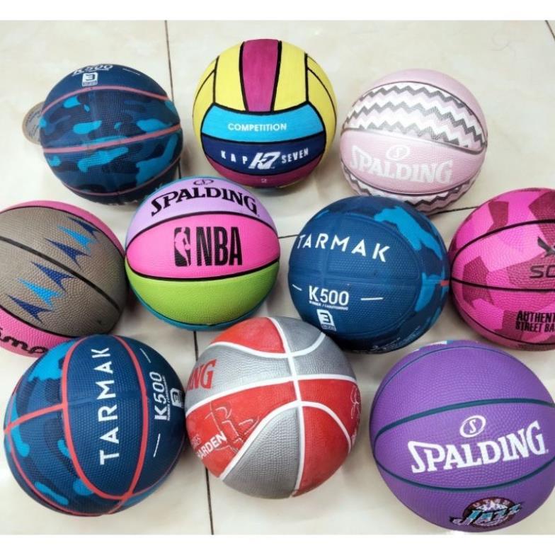 Bóng rổ số 5,6,7 hoạ tiết bắt mắt - phù hợp indoor - outdoor - tặng kèm lưới và Kim bơm - LYLYSPORTS