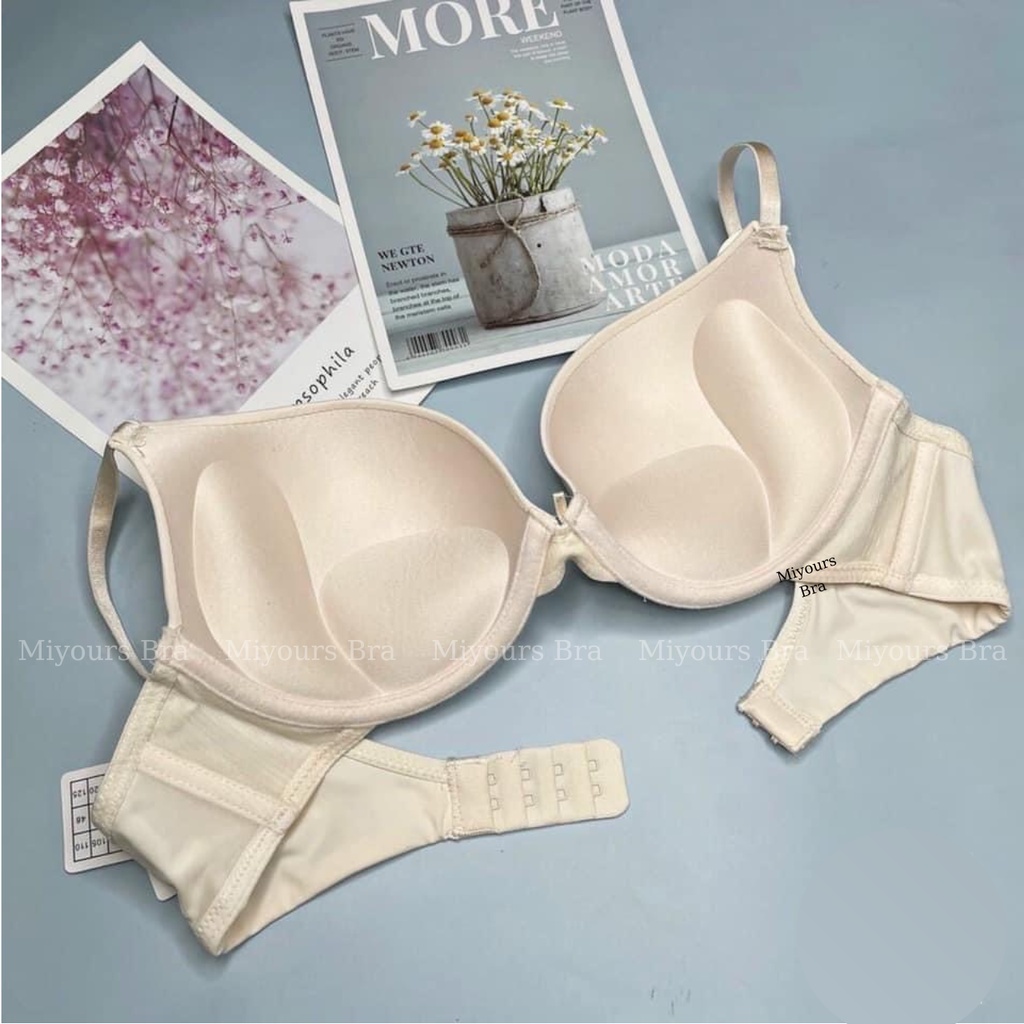 Áo lót nữ MiYours Fashion &amp; More AL602 su trơn có gọng đệm dày mút kép siêu nâng, ôm ngực tạo khe sexy