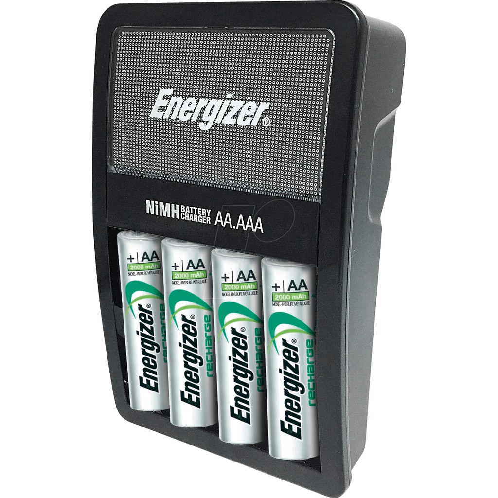 Bộ sạc pin AA, AAA Energizer CHVCM4 kèm sẵn 4 pin sạc AA 2000mAh