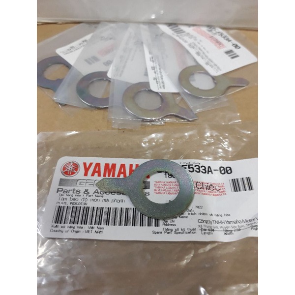 tấm báo độ mòn má phanh sau Yamaha