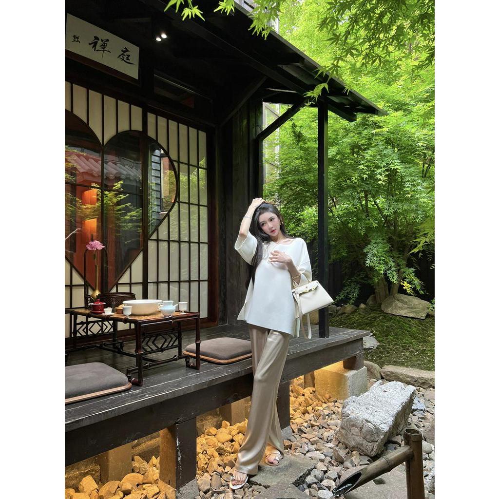 Quần Satin Dài Ống Suông Thời Trang Dành Cho Nữ 61196