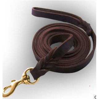 Dây da bò bện dắt chó vừa và to bản 1.5cm dài 1m7 cho chó gsd ,malinois,doberman,rottweiler