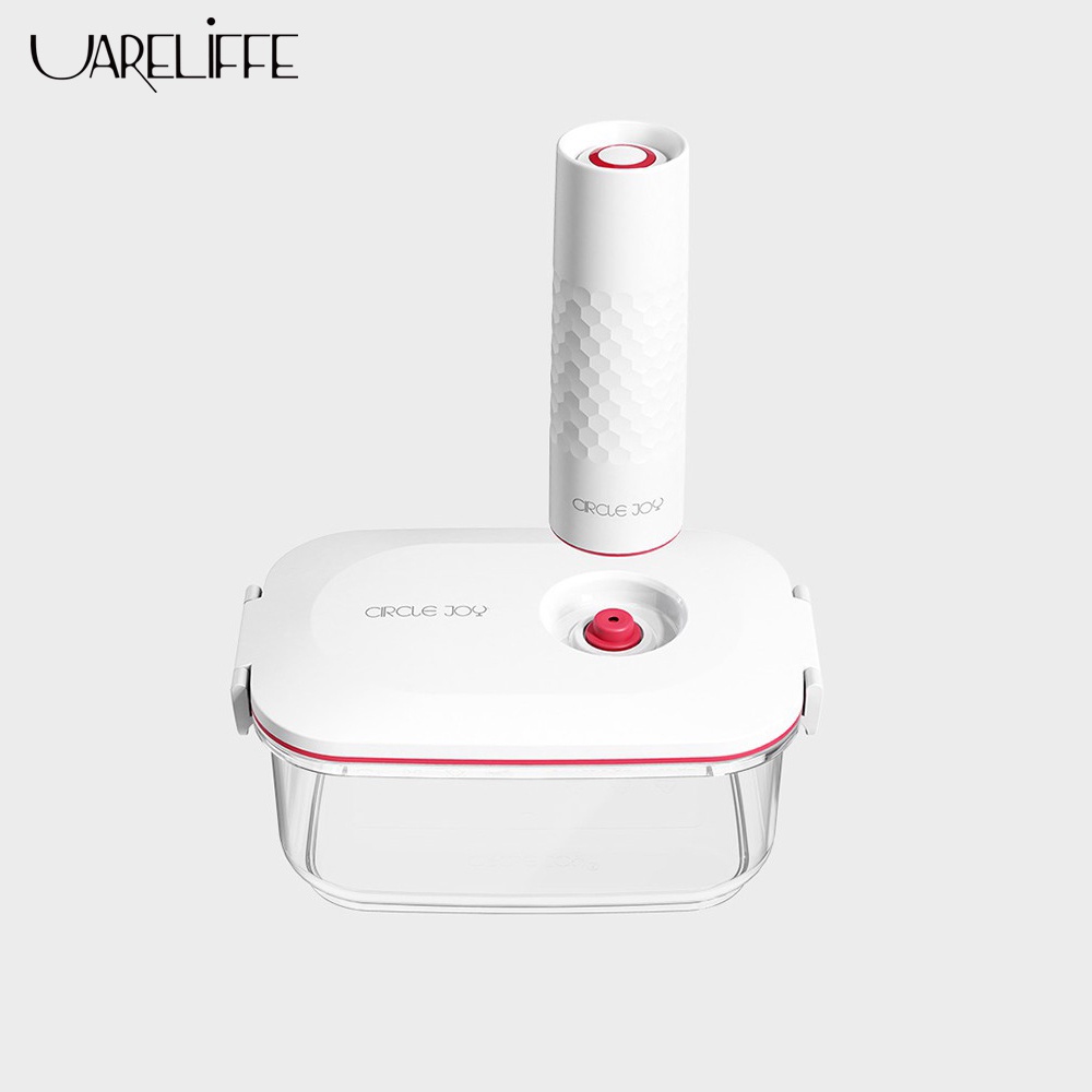 Uareliffe Vacuum Container 1L 1.3L Lunch Box Vacuum Pump Large Capacity Square Containers Sealed Lunch Case Food Preservation Storage Box