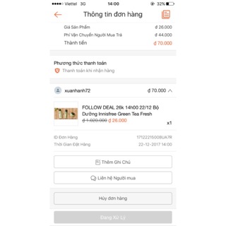 Bộ Dưỡng Innisfree Green Tea Fresh