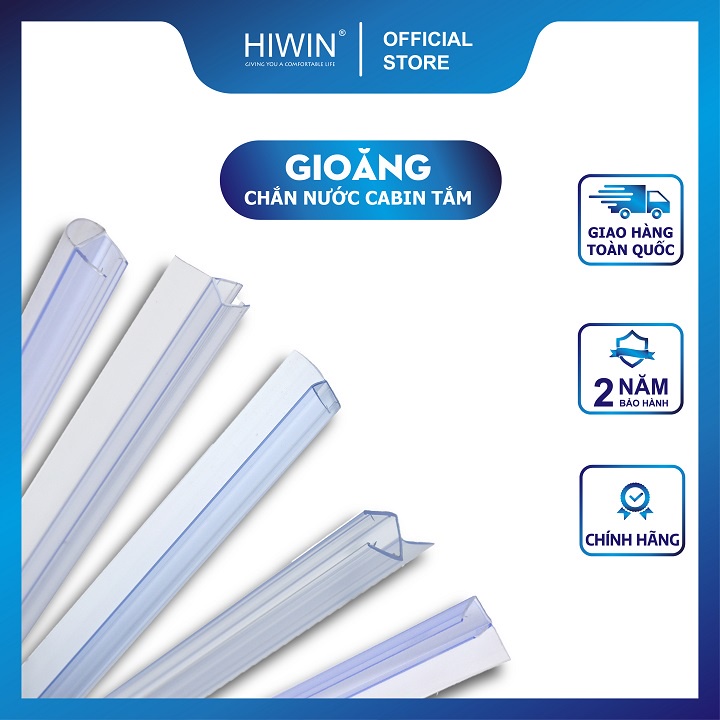 Combo 2 gioăng (ron) chắn nước nhà tắm chữ H, Y, A, F, gioăng lá 135 độ dùng cho kính 10mm HIWIN
