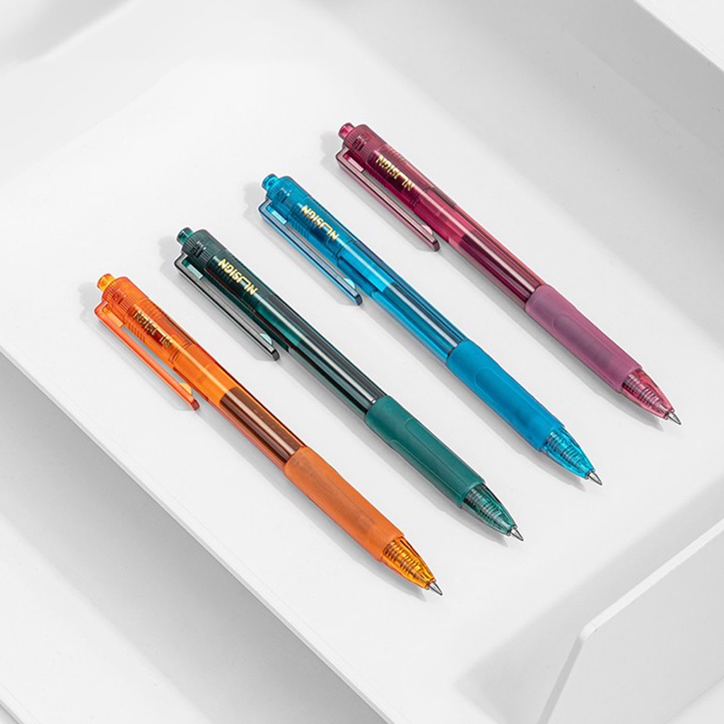 Bút Mực Gel Ngòi 0.5mm Trong Suốt Phong Cách Retro