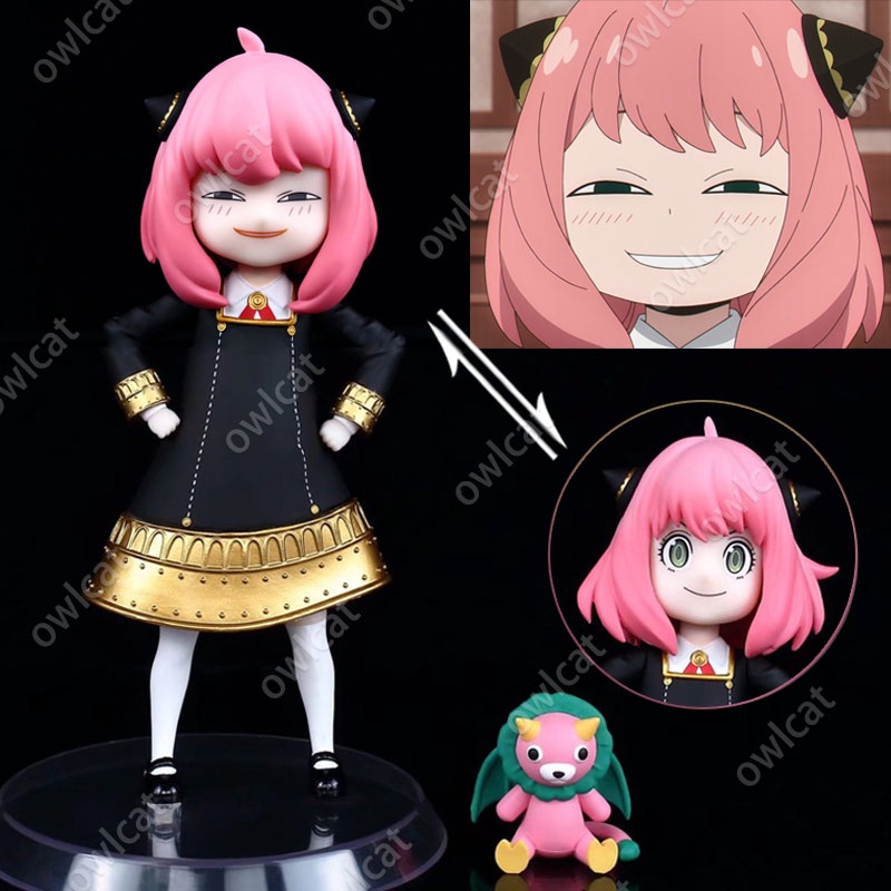 Figure Spy X Family Anya Forger Anime Ver.15-18cm Test Subject "007" Telepath 2-set Face Facial Expressions Yor Loid Bond Packed in Box Model Mô Hình Nhân Vật Phim Hoạt Hình