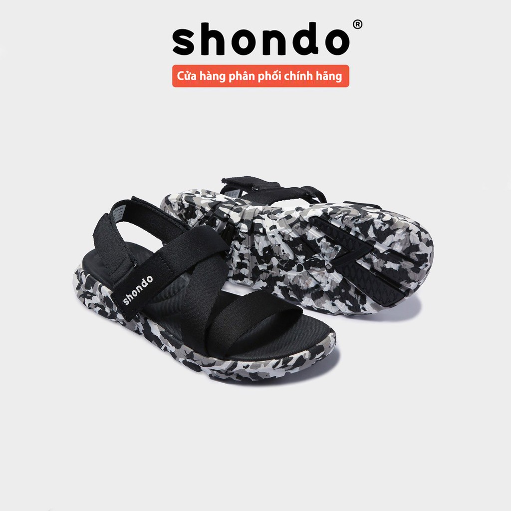 Giày Sandals SHONDO F6 Sport Chính Hãng - Mã F6S501 Màu Đen Camo