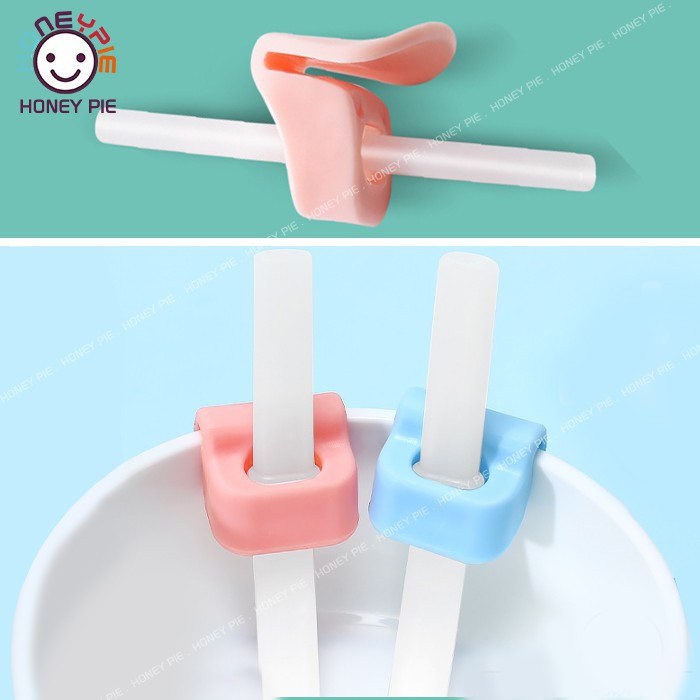 Ống Hút Dài Bằng Silicone Có Khóa Tiện Dụng Dành Cho Bé