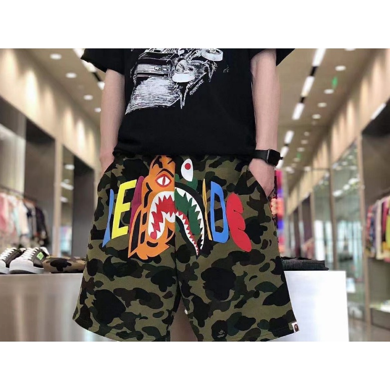 Quần Short BAPE Ngụy Trang Phong Cách Mới Cho Nam Và Nữ