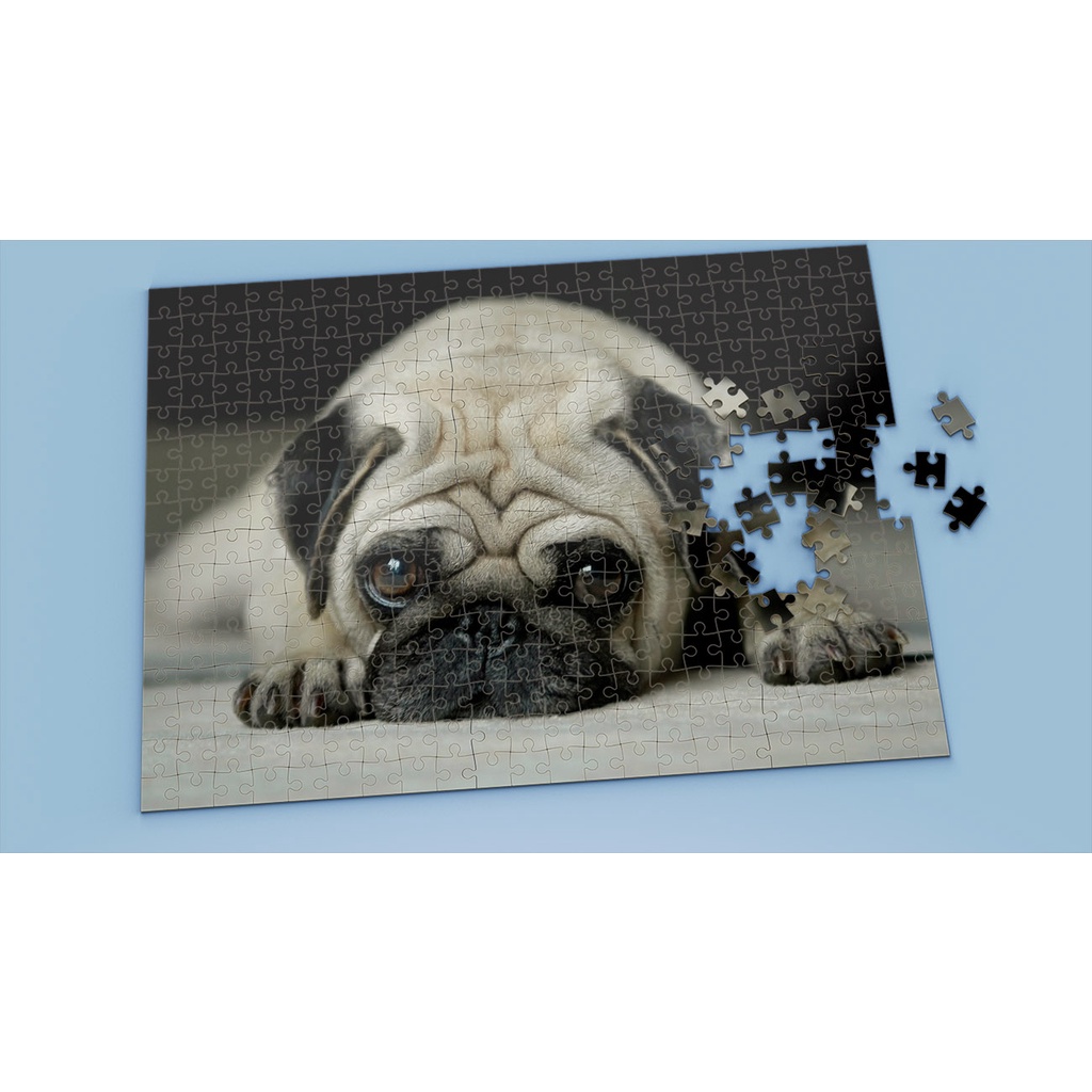 Tranh ghép hình PUG - Mẫu 3 - Nhận in theo yêu cầu