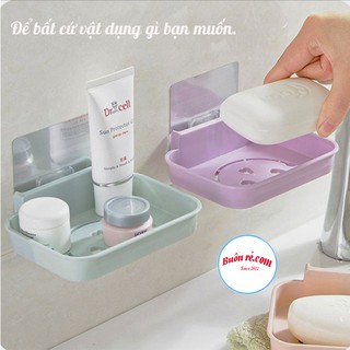 Khay Để Bánh Xà Phòng Dán Tường 1 Lớp Đáy Kín Hình Mặt Cười Tiện Lợi – Buôn Rẻ 01276