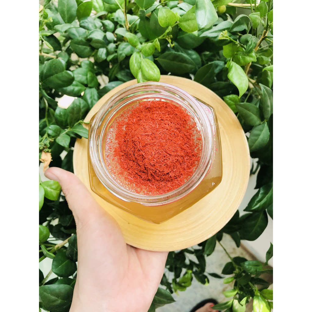 Saffron Ngâm mật ong - hũ 3gr - saffron Tây Á - hàng nhâp khẩu độc quyền chính ngạch hãng Barahman của Iran ............