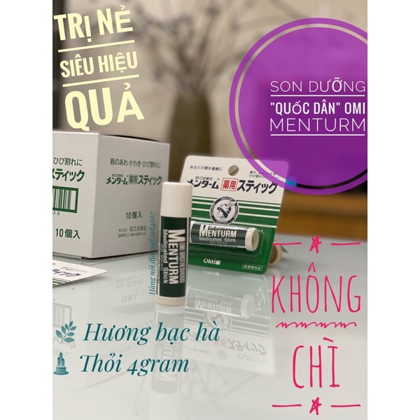 Son dưỡng môi Omi Menturm chống khô nứt nẻ - Nhật Bản