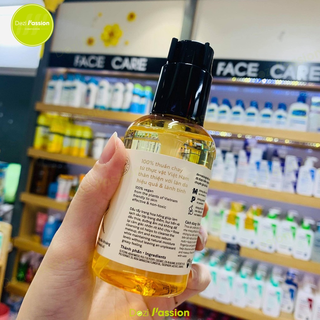 Dầu Tẩy Trang Cocoon Chiết Xuất Hoa Hồng Làm Sạch Sâu, Dưỡng Ẩm, Chống Lão Hóa - Cocoon Rose Cleansing Oil - 140ml