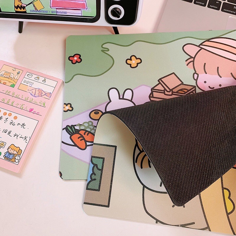 Miếng lót chuột, mouse pad hình em bé mái ngố cute