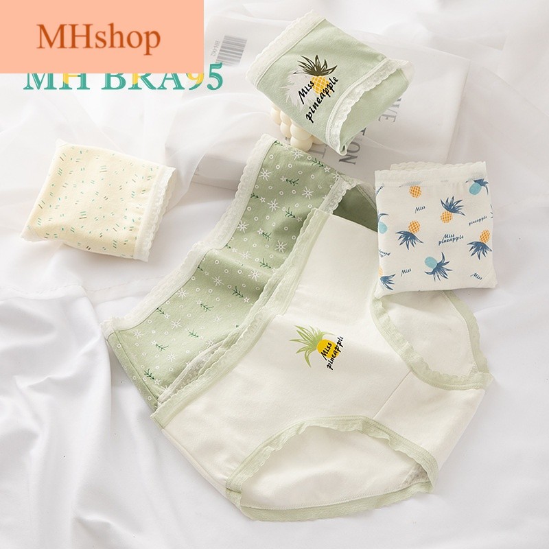 Quần lót cotton nâng mông hoa tiết quả dứa dễ thương- QL03