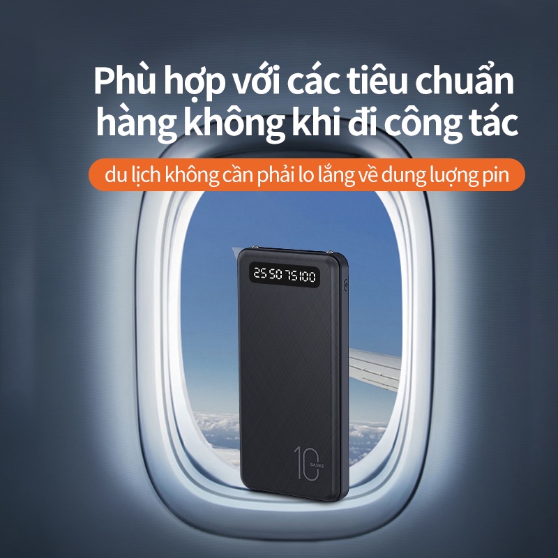 Sạc Dự Phòng BASIKE 10000mAh mini di động