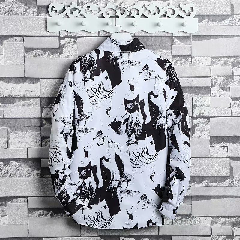 Áo Sơ Mi Nam Dài Tay Họa Tiết Độc Đáo Thời Trang
