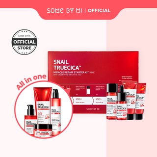 Bộ 4 sản phẩm dưỡng ốc sên toàn diện Some By Mi Snail Truecica Miracle Repair Starter Kit mini size