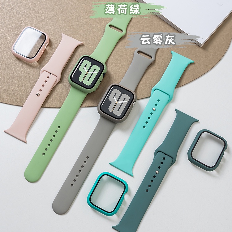 Dây Đeo Silicon Mềm 25 Màu Kẹo Cho Đồng Hồ Thông Minh iwatch series 7 6 5 SE 4 3 2 45mm 41mm 44mm 40mm 38mm 42mm Màu Sắc