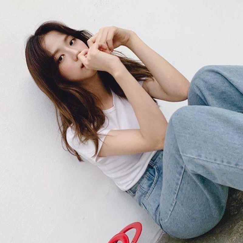 Quần Jean Xanh Dương Ôm Dáng Thời Trang Hàn Quốc Cho Nữ