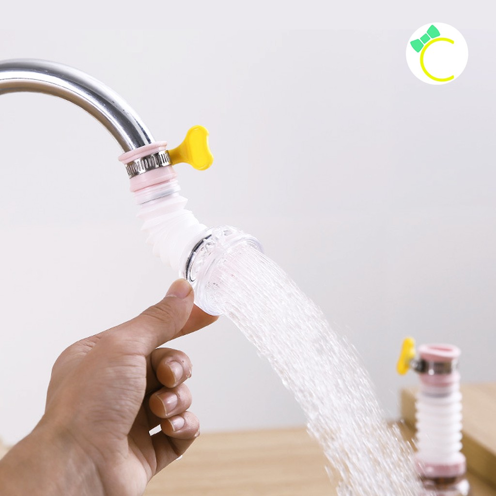 Đầu tăng áp cho vòi rửa chén bát xoay 360 độ cố định bằng vòng inox - Cami - CMPK166