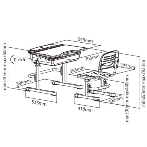 Bộ bàn ghế học sinh chống gù lưng, chống cận thị C301 | HTDKIDS phân phối