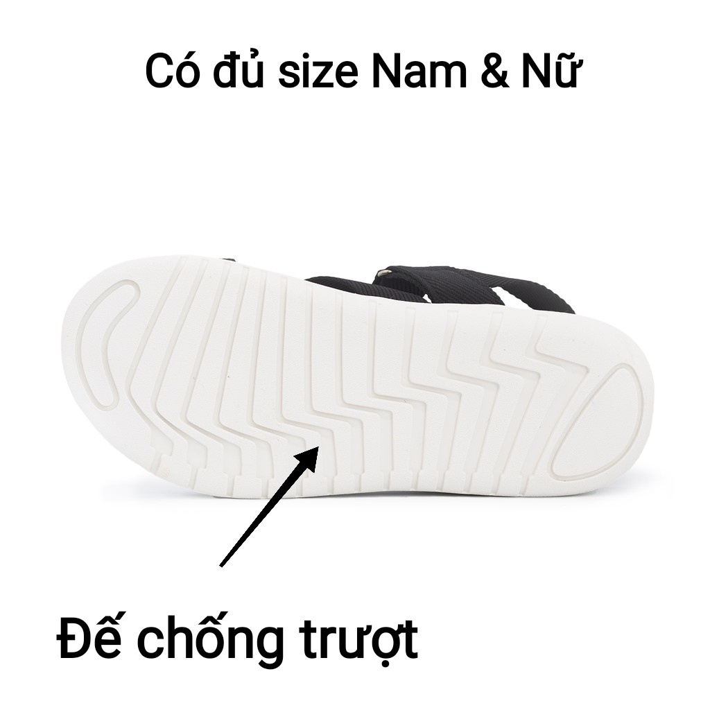 Giày sandal nam, dép sandal nữ đi học, chính hãng FACOTA quai dù 3 phân