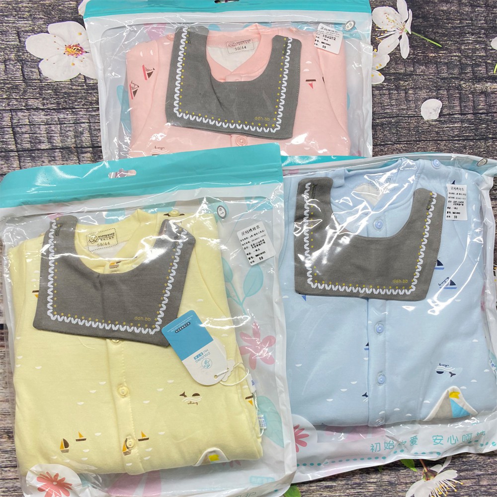 Bộ body nỉ bông ấm dài tay kèm yếm cho bé trai, bé gái , hàng xuất khẩu cao cấp _ BD27