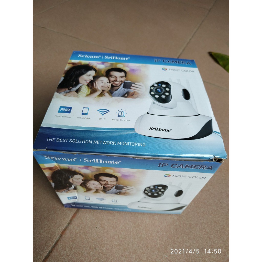 Camera WiFi chống trộm Srihome 3 râu kèm THẺ NHỚ chính hãng class 10 cho camera