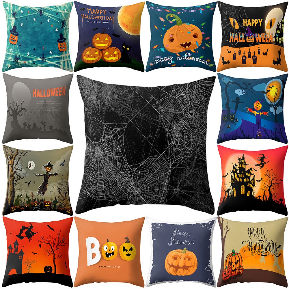 Vỏ Gối Sofa Trang Trí Chủ Đề Halloween