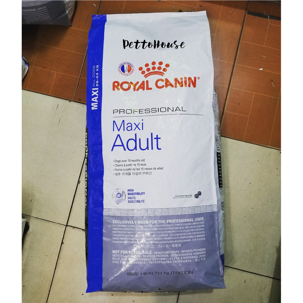 [Mã FMCG1505 giảm 100K đơn 1TR3] Thức ăn cho chó trưởng thành Royal Canin Maxi Adult 16kg