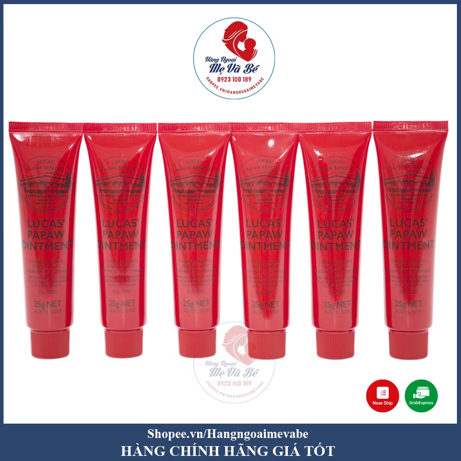 Kem dưỡng da đa năng Lucas' Papaw Ointment 25ml MOON21 kem đu đủ, kem nẻ cho bé, kem bôi nẻ, kem nẻ trẻ, người già