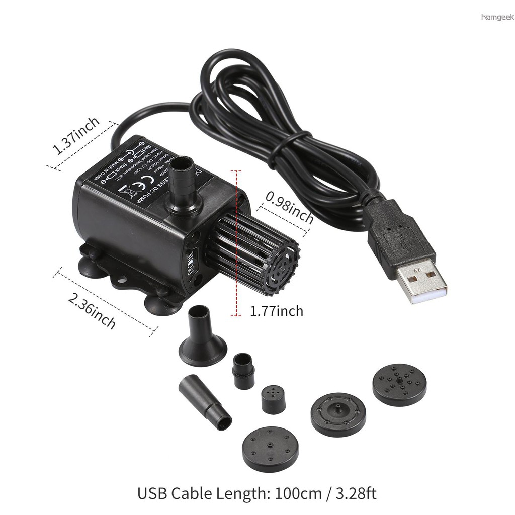 Máy bơm nước không chổi than Mini DC5V cổng USB siêu nhỏ siêu êm không thấm nước F&amp;L DECDEAL