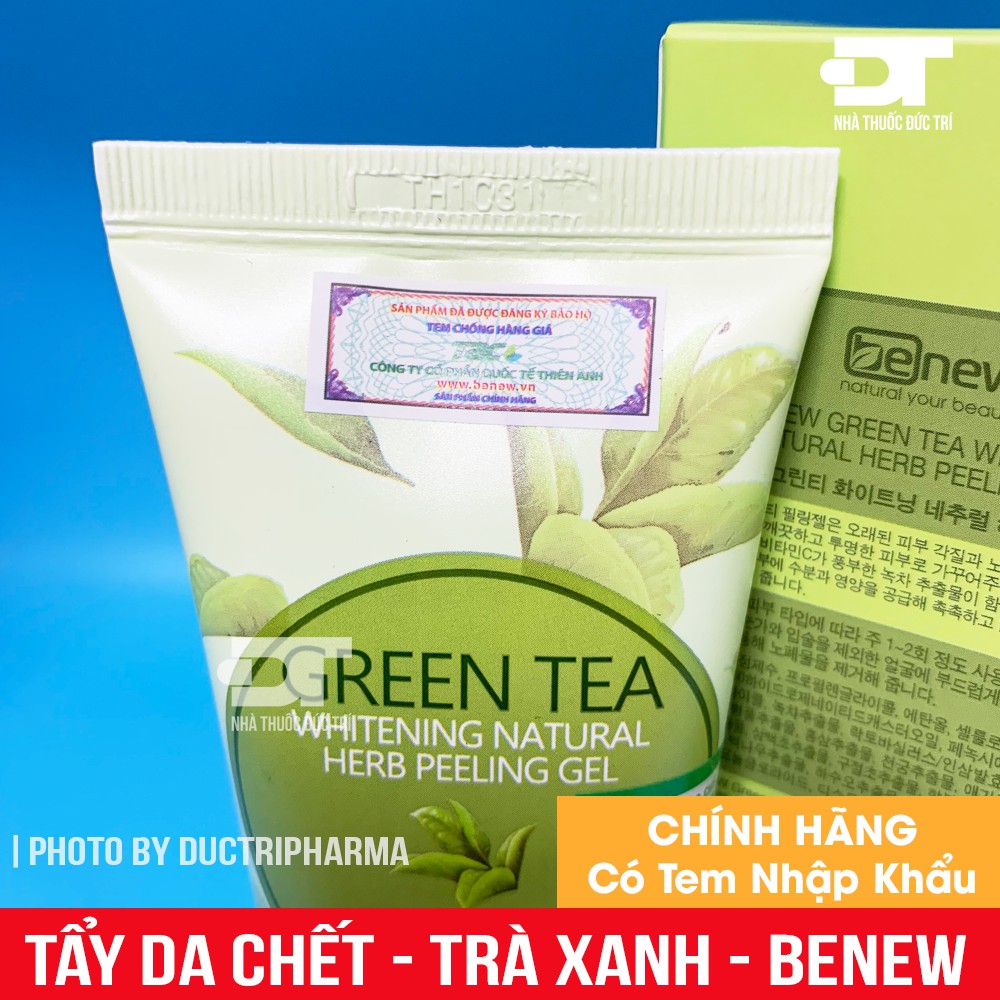 [CHÍNH HÃNG] Tẩy da chết trà xanh Benew Green Tea Peeling Gel