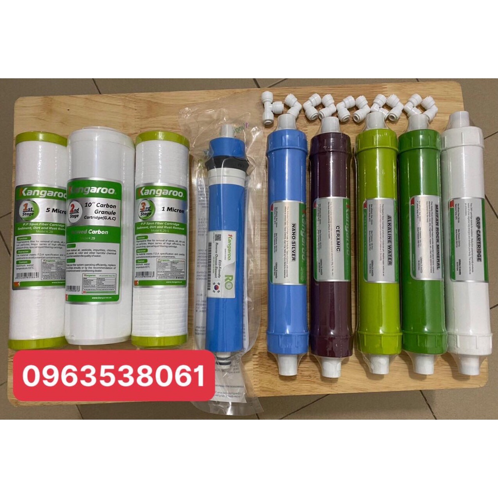 Combo lõi lọc 123456789 Kangaroo chính hãng