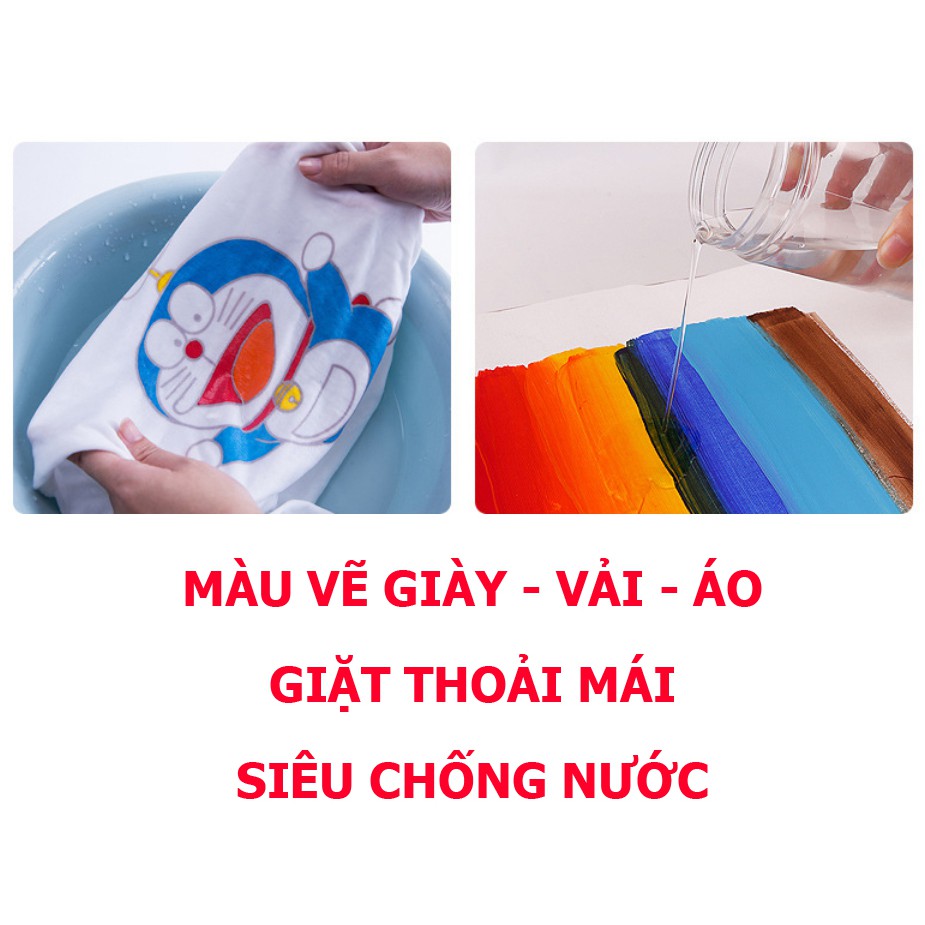 MÀU ACRYLIC DẠ QUANG 3D 100ML VẼ ÁO, VẼ VẢI, VÊ GIÀY, VẼ TƯỜNG ĐA NĂNG MỌI CHẤT LIỆU