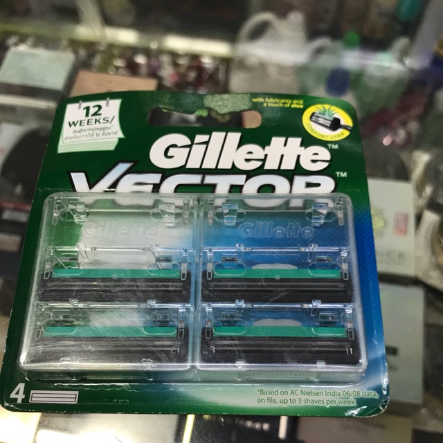 Lưỡi dao cạo râu Gillette Vector vỉ 4 cái