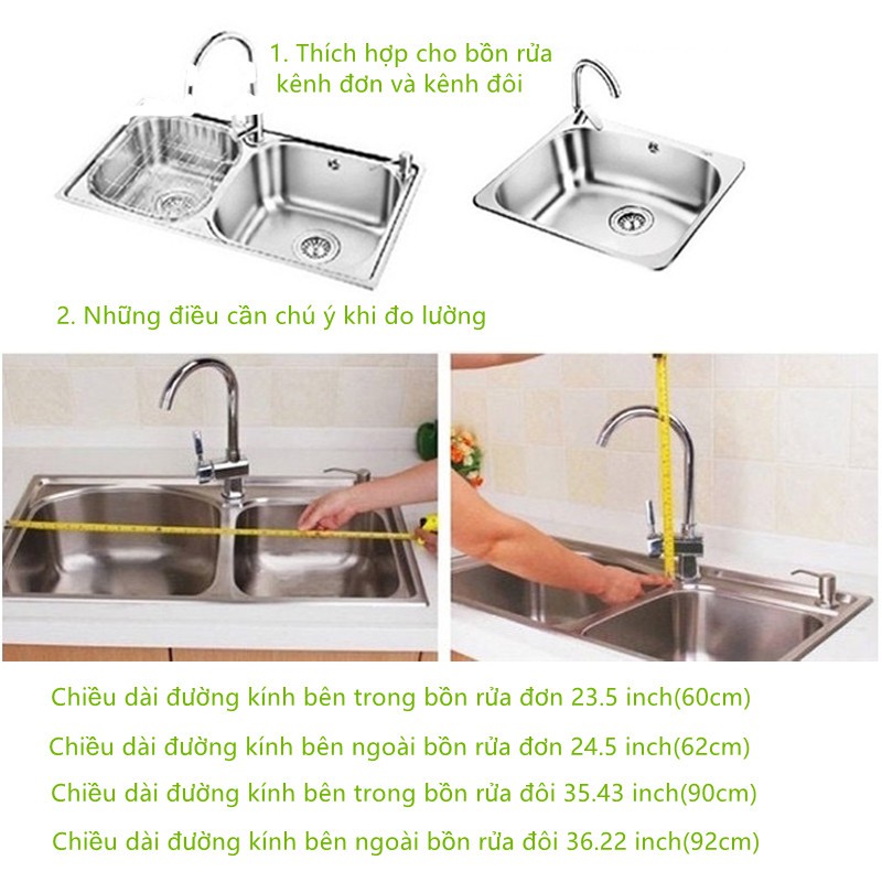 [HÀNG SẴN] GSlife Kệ Chén Bát Inox 304 Thông Minh 60/80/90/100/120cm Đa Năng Phiên Bản 2021