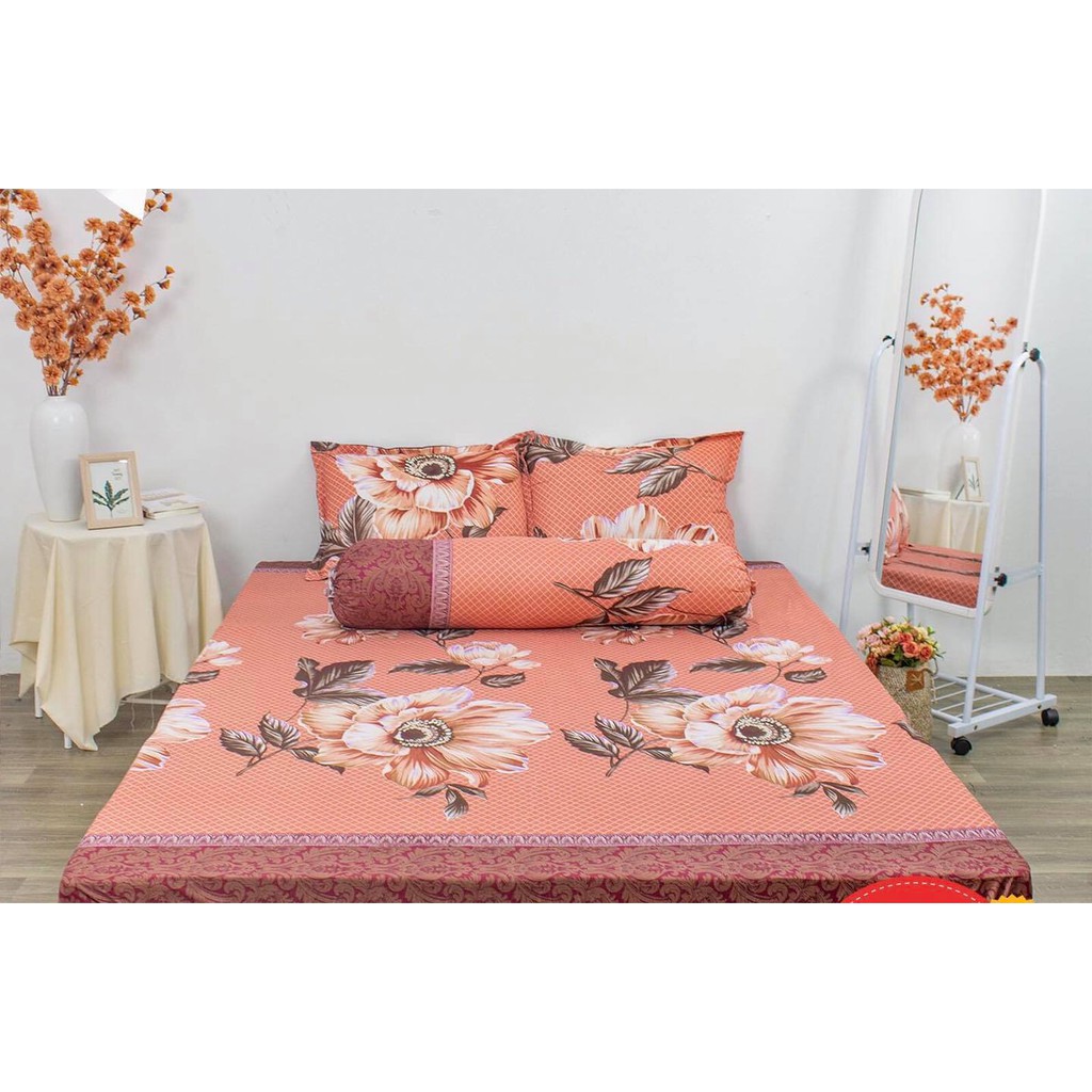 (FREESHIP) Combo 4 món bộ drap ga giường chất liệu cotton poly hàn quốc