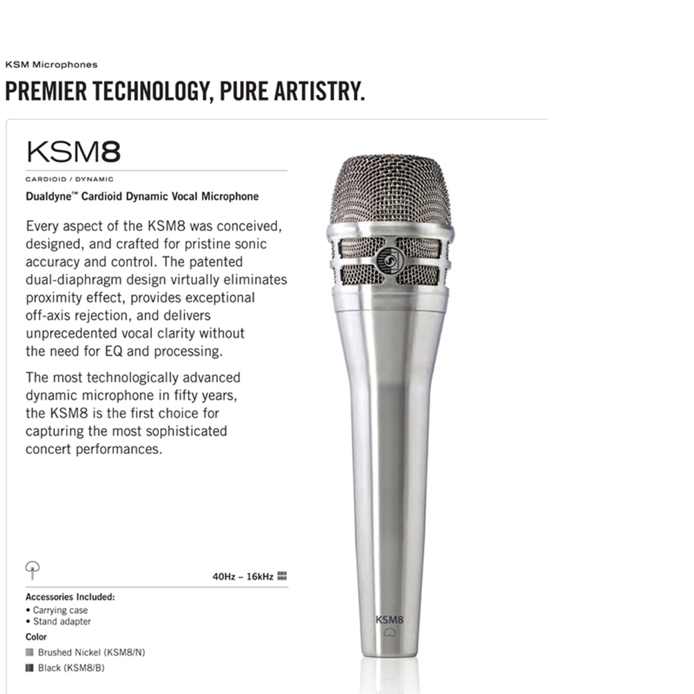 Micro Shure KSM8 Dùng Để Hát Trên Sân Khấu