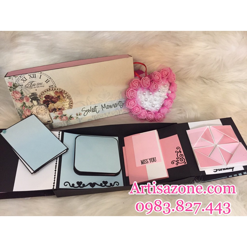 Scrapbook, album dán ảnh kiểu hộp mini (Đọc kỹ mô tả từng sản phẩm trong bài viết)