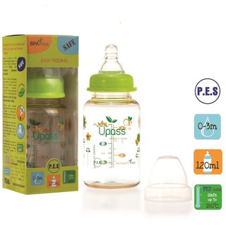 Bình sữa UPASS (green) PES cổ thường 120ml (02401)